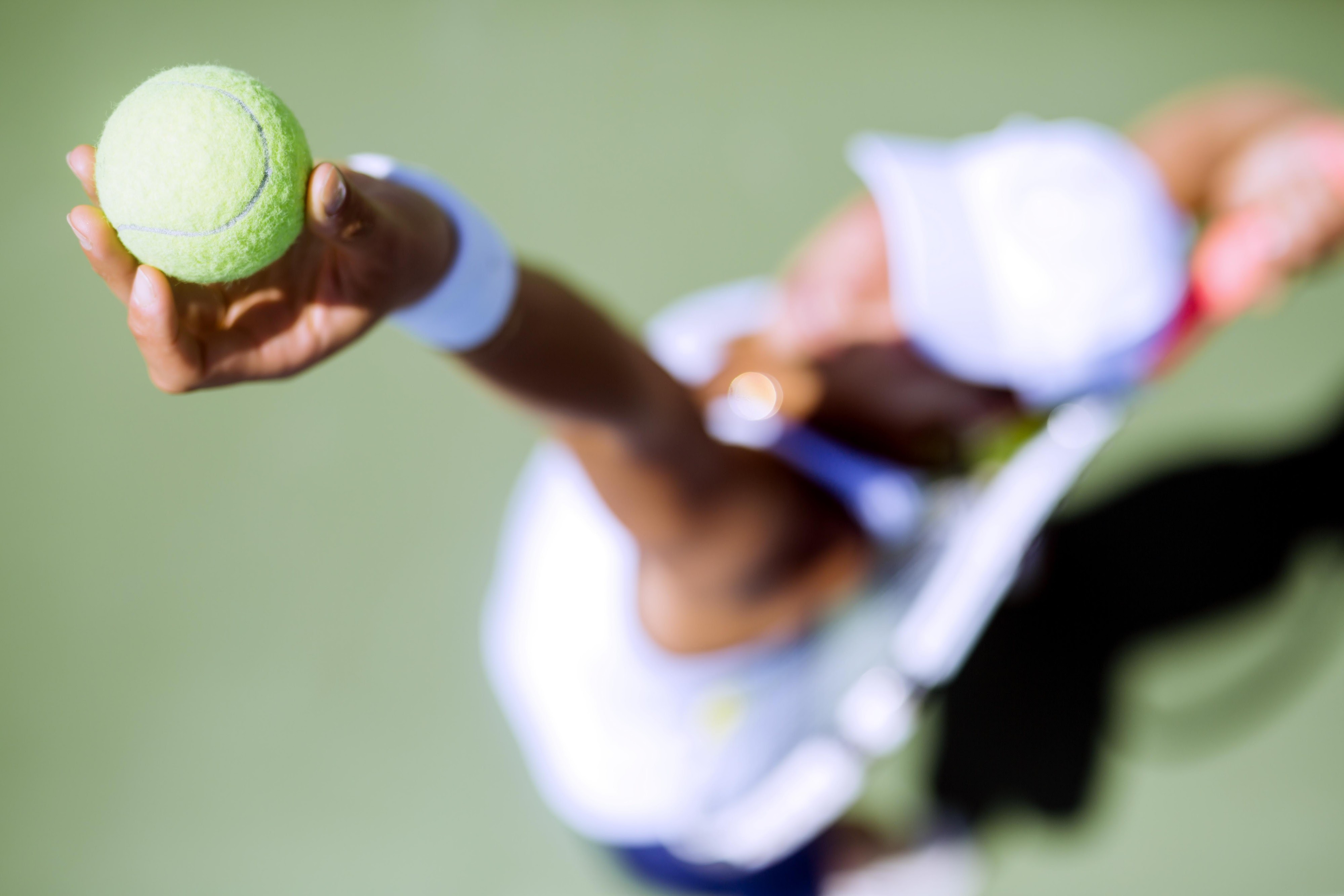 Tennis player at the club